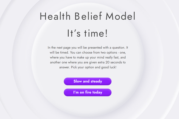 Health Belief Model Game