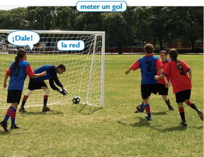 Boys playing soccer