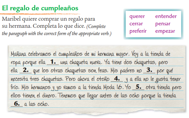 Text in spanish
