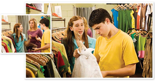 Image of boy buying clothes